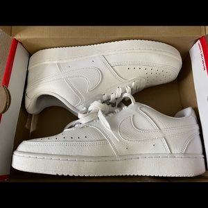 Womens Nike Court Vision Low size 8.5 Gently Worn by model for shoot.